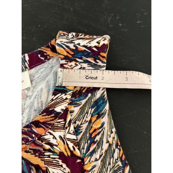 Deletta Corbara Peplum Tank Top Pleated Size Small Anthropologie Feather Print - Picture 12 of 13